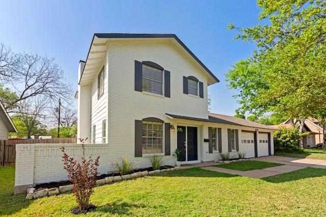 8014 Stillwood Ln, Austin, TX 78757 - traditional home with brick siding, a garage, and concrete driveway