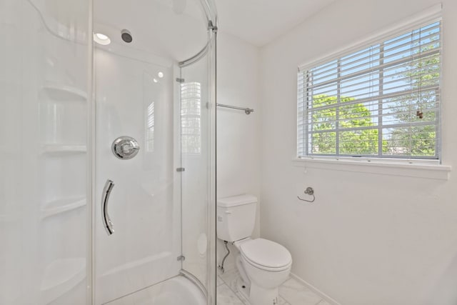 8014 Stillwood Ln, Austin, TX 78757 - full bath featuring a shower stall and toilet
