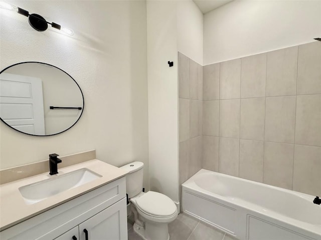 1811 Webberville Rd Unit 1206, Austin, TX 78721 - bathroom with vanity, toilet, and tile patterned flooring