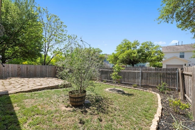 2025 Wayward Sun Dr, Austin, TX 78754 - fenced backyard with a patio area