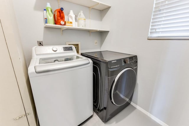 6309 Woodhue Dr, Austin, TX 78745 - washroom with separate washer and dryer