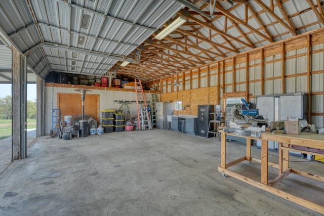 452 Sandy Cemetery Rd, Johnson City, TX 78636 - garage with metal wall