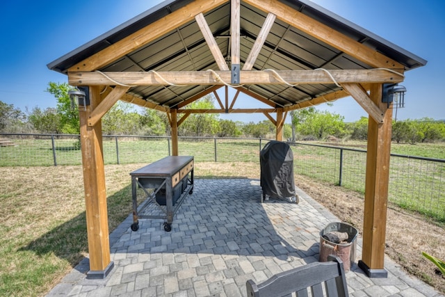 452 Sandy Cemetery Rd, Johnson City, TX 78636 - view of patio with a gazebo, fence, and area for grilling