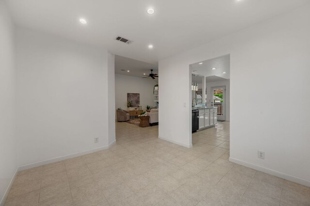 510 Sunny Brook Dr, Leander, TX 78641 - unfurnished room featuring a ceiling fan and recessed lighting