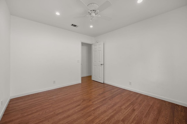 510 Sunny Brook Dr, Leander, TX 78641 - unfurnished room featuring recessed lighting, wood finished floors, and ceiling fan