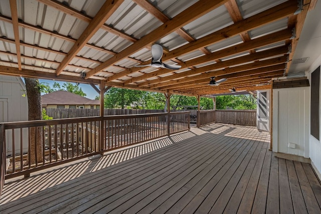 510 Sunny Brook Dr, Leander, TX 78641 - deck featuring a ceiling fan
