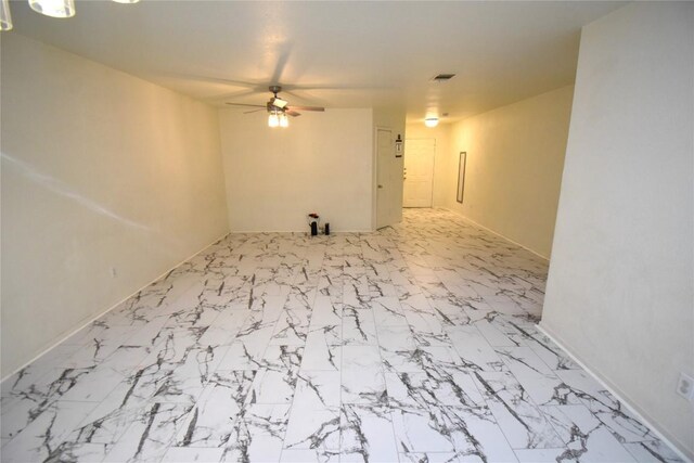 2305 Love Rd, Killeen, TX 76542 - spare room featuring a ceiling fan and marble finish flooring