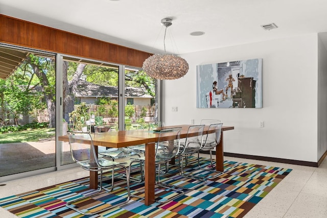 5322 Western Hills Dr, Austin, TX 78731 - dining space featuring visible vents and baseboards
