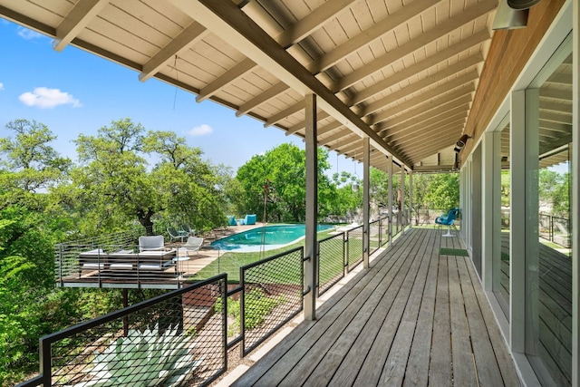 5322 Western Hills Dr, Austin, TX 78731 - deck featuring an outdoor pool