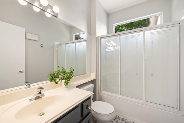 116 Buttercup Trl, Georgetown, TX 78633 - full bathroom featuring vanity and bath / shower combo with glass door