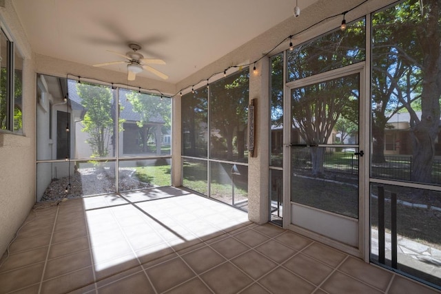 116 Buttercup Trl, Georgetown, TX 78633 - unfurnished sunroom with a ceiling fan