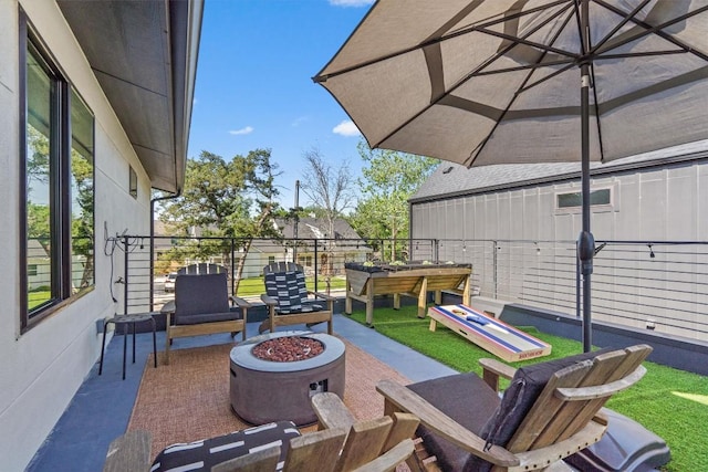 608B W 15th St, Georgetown, TX 78626 - view of patio with an outdoor fire pit