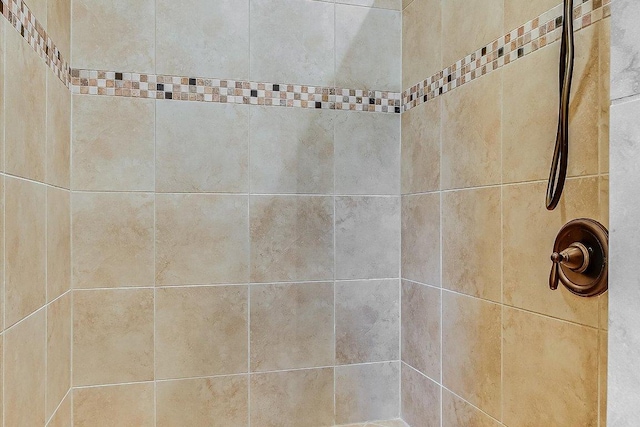 details featuring a tile shower