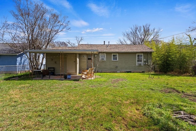 5708 Ave F, Austin, TX 78752 - back of house with a patio area, crawl space, and cooling unit