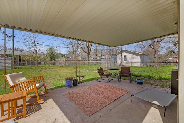 5708 Ave F, Austin, TX 78752 - fenced backyard with a patio area