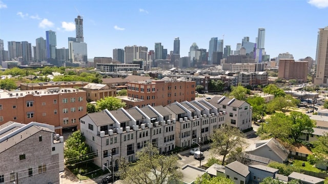 1015 Juniper St, Austin, TX 78702 - drone / aerial view with a view of city
