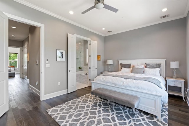1015 Juniper St, Austin, TX 78702 - bedroom featuring recessed lighting, dark wood finished floors, and baseboards