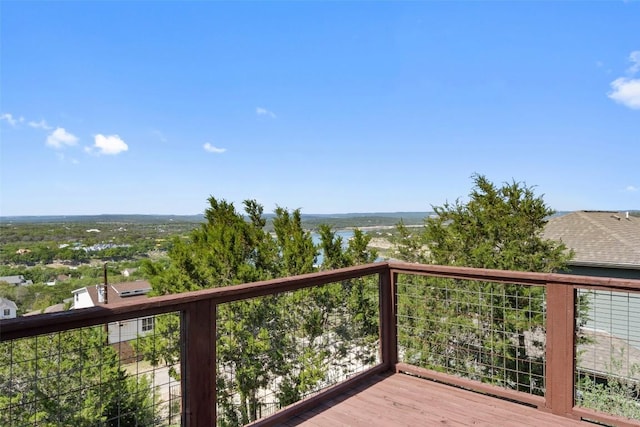 403 Rogart Dr, Spicewood, TX 78669 - view of wooden deck