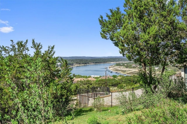 403 Rogart Dr, Spicewood, TX 78669 - water view with fence