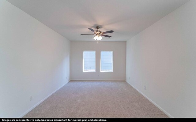 716 Barbary Coast Ln, Jarrell, TX 76537 - unfurnished room featuring baseboards, a ceiling fan, and carpet flooring