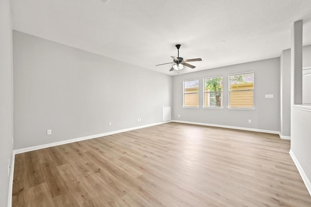 4014 Remington Rd, Cedar Park, TX 78613 - spare room with ceiling fan, light wood-style floors, and baseboards