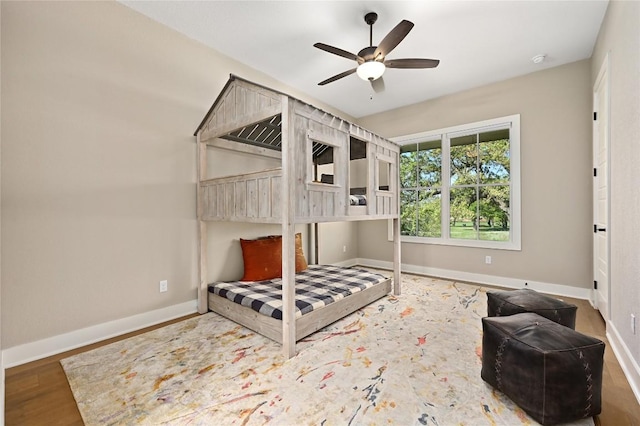 607 Flint Ridge Trl, Georgetown, TX 78628 - bedroom with baseboards and a ceiling fan