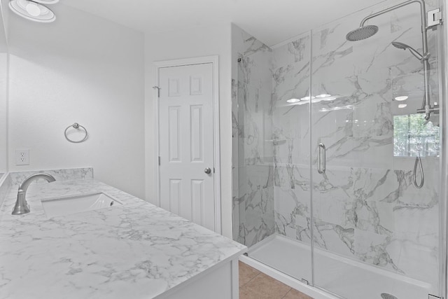 11500 Ruffed Grouse Dr, Austin, TX 78758 - full bathroom featuring a marble finish shower and vanity