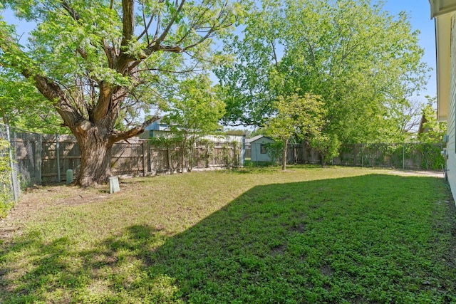 11500 Ruffed Grouse Dr, Austin, TX 78758 - view of yard with an outdoor structure and a storage unit