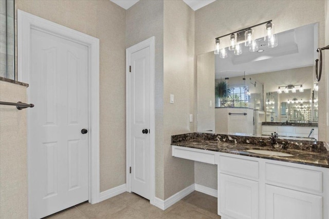 8312 Jancy Dr, Austin, TX 78750 - full bathroom with vanity and tile patterned floors