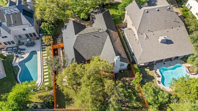 8312 Jancy Dr, Austin, TX 78750 - aerial view of a pool area