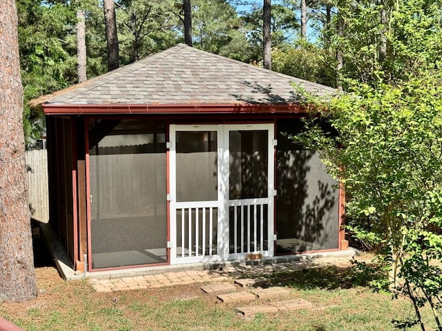 view of outbuilding