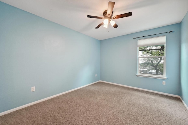 234 Coleto Creek Loop, Kyle, TX 78640 - carpeted empty room with ceiling fan and baseboards