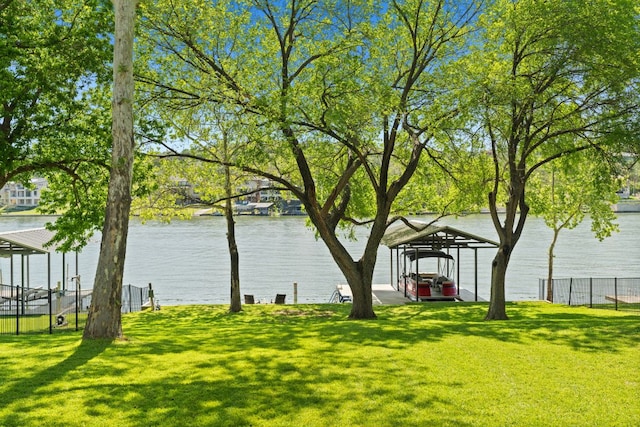 1001 Lakeshore Dr, Marble Falls, TX 78654 - property view of water with a boat dock