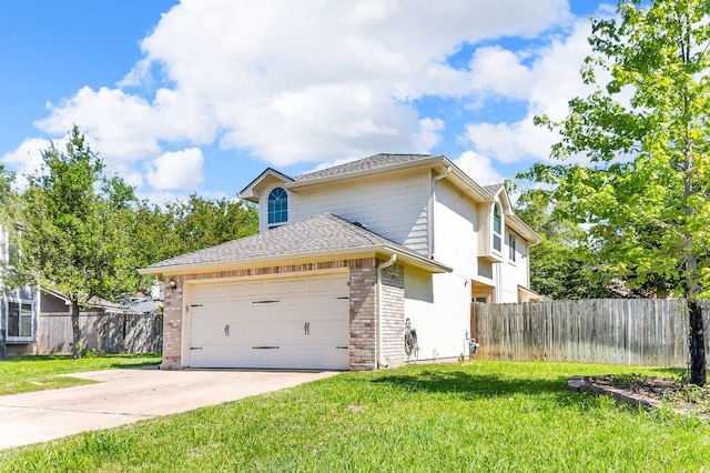 15811 De Peer Cv, Austin, TX 78717 - view of side of property with a garage, concrete driveway, and a shingled roof