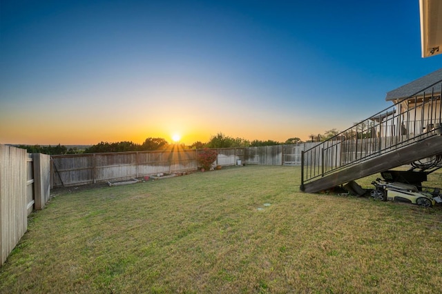 344 Pisa Ln, Georgetown, TX 78628 - view of yard at dusk