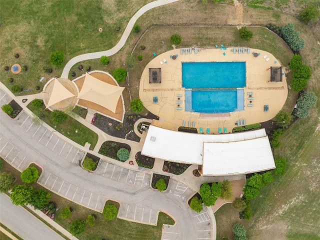 3307 Columbus Way, Round Rock, TX 78665 - drone / aerial view of a pool area