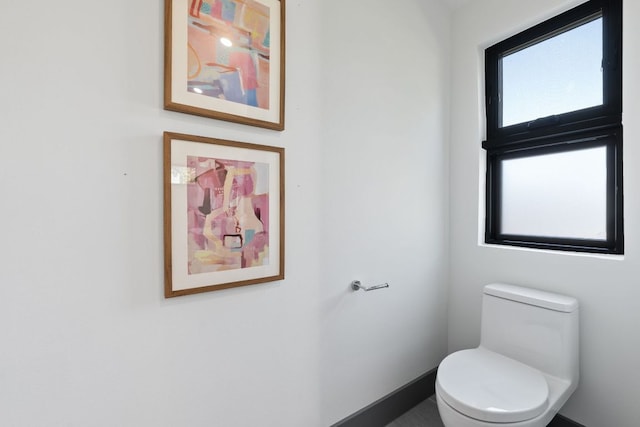 5908 Lakeside Trl, Austin, TX 78734 - half bathroom featuring toilet and baseboards