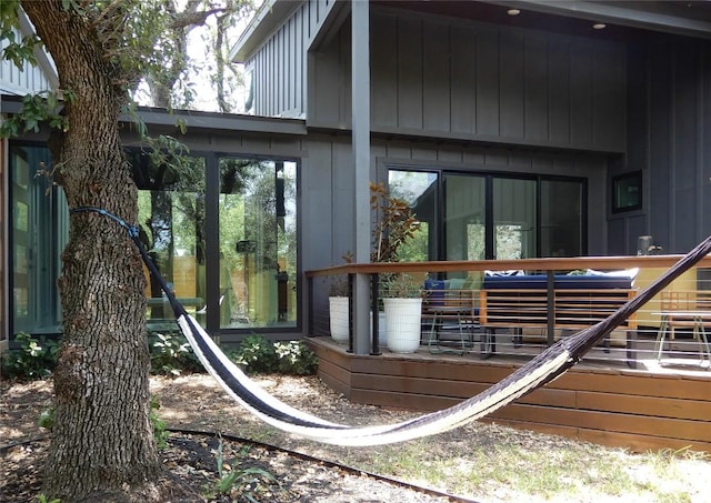 5908 Lakeside Trl, Austin, TX 78734 - back of property with board and batten siding
