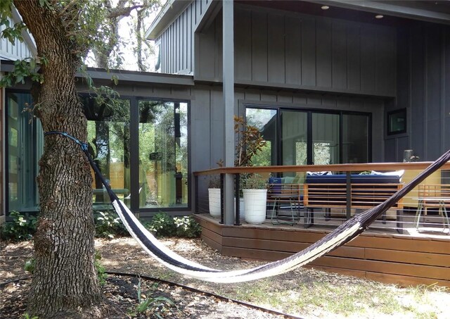 5908 Lakeside Trl, Austin, TX 78734 - back of house with board and batten siding