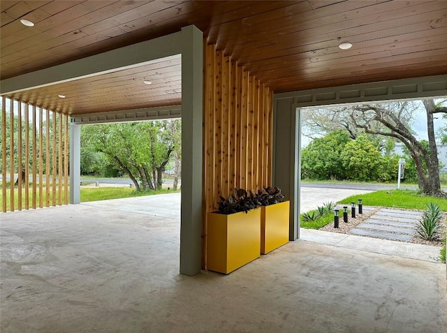 5908 Lakeside Trl, Austin, TX 78734 - garage with wooden ceiling