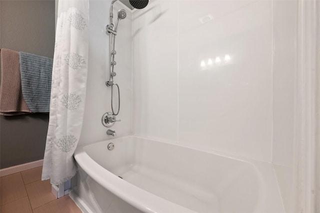 14585 Robert I Walker Blvd, Austin, TX 78728 - full bathroom featuring shower / bath combo with shower curtain and tile patterned floors