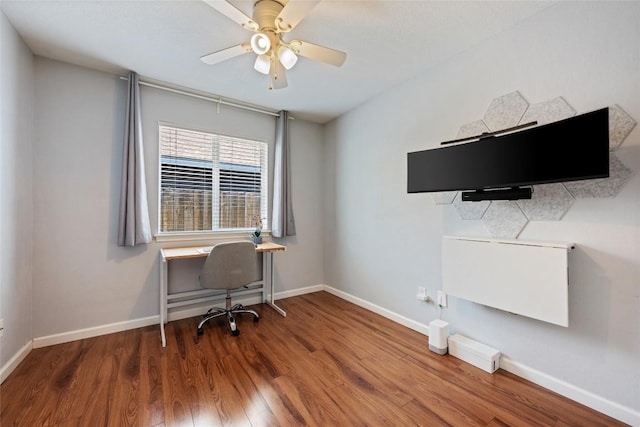 14585 Robert I Walker Blvd, Austin, TX 78728 - office space featuring wood finished floors, ceiling fan, and baseboards