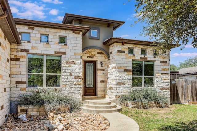 21434 Lakefront Dr, Lago Vista, TX 78645 - view of front of house with stone siding