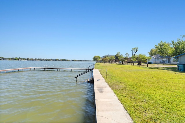 125 Channel Dr, Sunrise Beach, TX 78643 - dock area with a yard and a water view