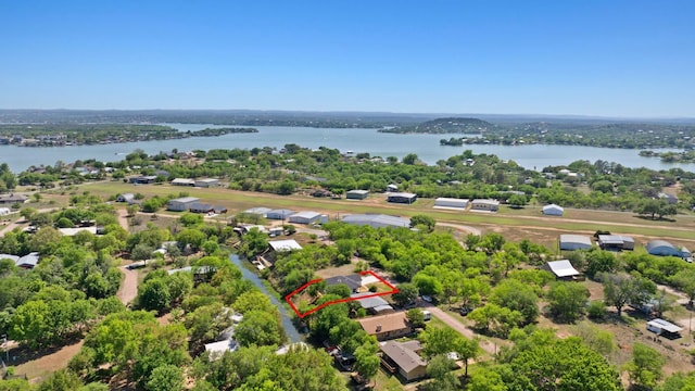 125 Channel Dr, Sunrise Beach, TX 78643 - bird's eye view with a water view