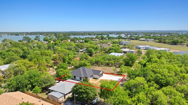 125 Channel Dr, Sunrise Beach, TX 78643 - drone / aerial view featuring a water view