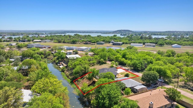 125 Channel Dr, Sunrise Beach, TX 78643 - bird's eye view with a water view