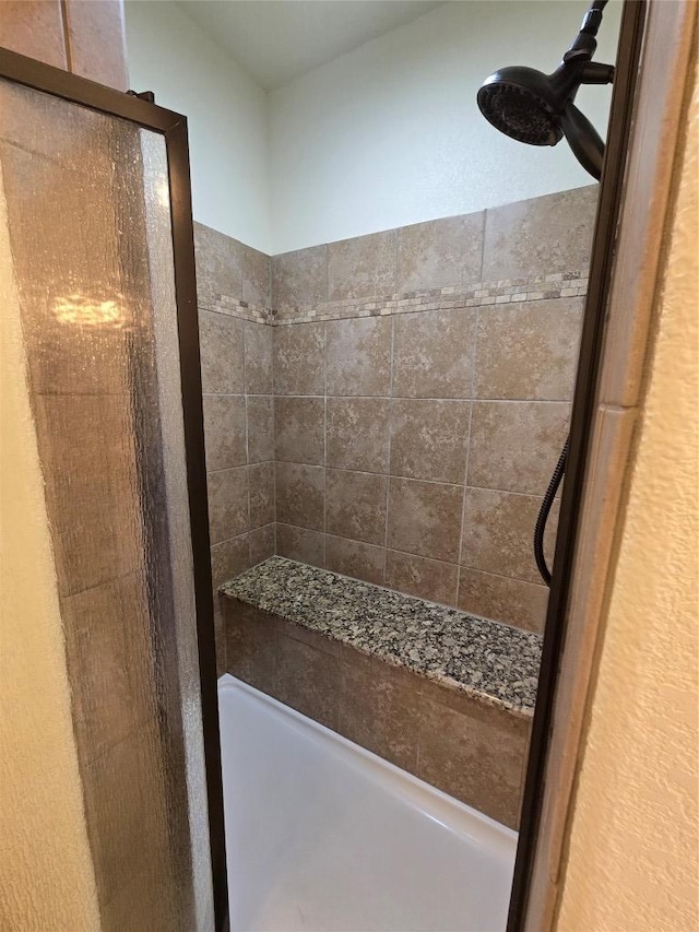 bathroom with a shower