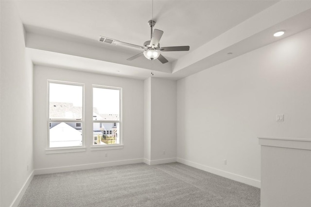2031 Cora Ivy Ln, Round Rock, TX 78665 - spare room featuring light colored carpet, baseboards, a ceiling fan, and recessed lighting