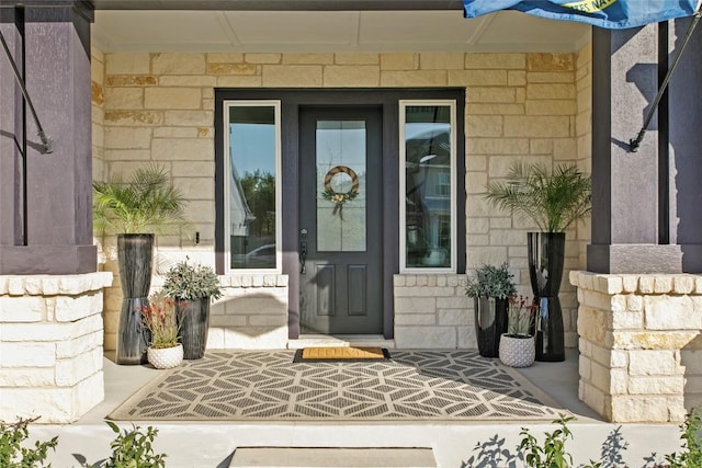 1890 Headwaters Blvd, Dripping Springs, TX 78620 - entrance to property with stone siding